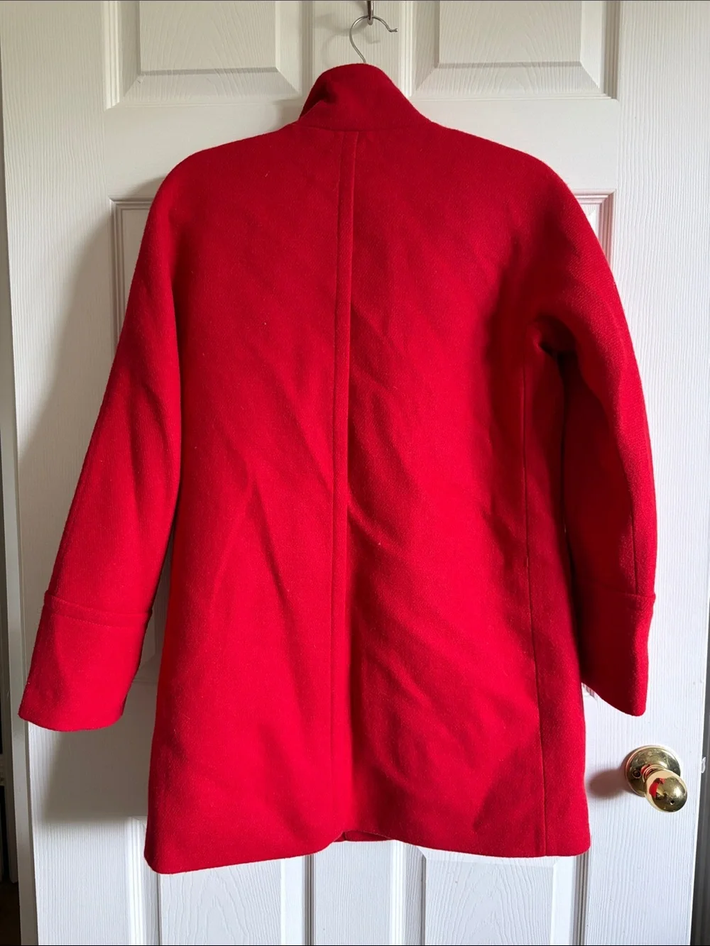 J. Crew Women’s Red Wool Blend City Coat - Picture 2 of 3